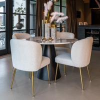 Richmond Ronde Eettafel 'Degas' 120cm, Faux Marmer - thumbnail