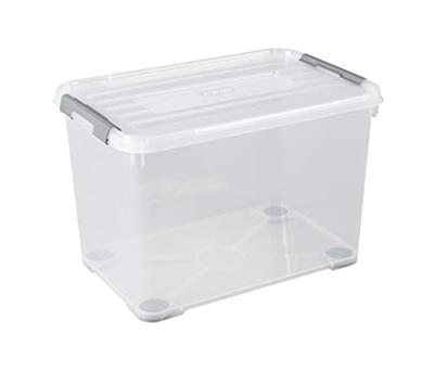 Curver Handy+ Opbergbox - 65L - 3 stuks - Transparant met deksel