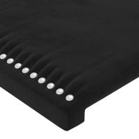 Bedframe met hoofdeinde fluweel zwart 80x200 cm - thumbnail