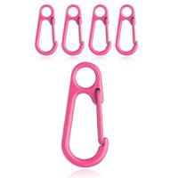 Set van 5 Gekleurde Karabijnhaken - Roze - thumbnail