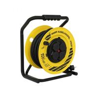 KabelHaspel 25 meter 3x2,5mm² H07 neopreen snoer met thermische beveiliging Prof - thumbnail