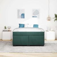 Bedframe met matras Anders Donkergroen 160 x 200 cm Fluweel - thumbnail
