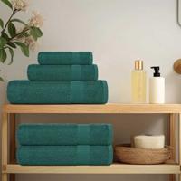 VidaXL Handdoeken 10 st 100x200 cm 360 g/m² 100% katoen groen - thumbnail