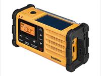 Sangean MMR-88 Outdoorradio VHF (FM), Middengolf Noodradio Acculaadfunctie, Zaklamp, Oplaadbaar, Handslinger, Zonnepaneel Zwart, Geel - thumbnail