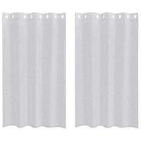 VidaXL Voile gordijn 2 pcs lichtgrijs 175 x 140 cm polyester - thumbnail