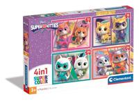 Clementoni legpuzzel 4in1 disney super kitties - thumbnail