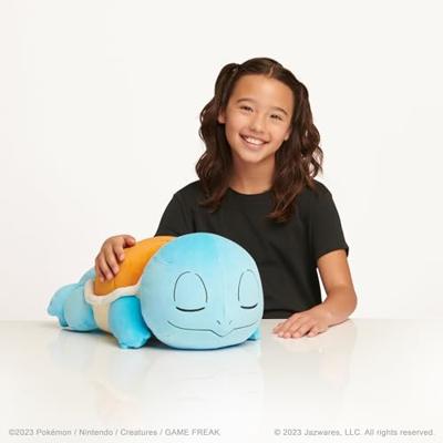 Jazwares Pokémon slapende knuffel pluche squirtle, 45cm