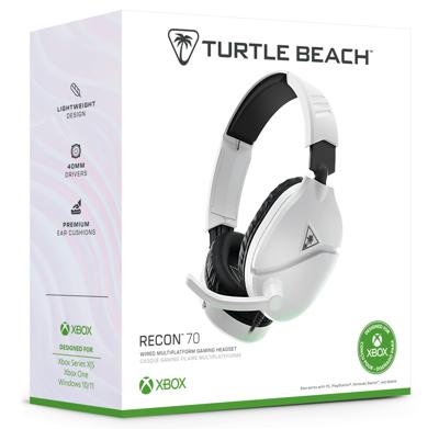 Turtle Beach ear force recon 70x white (2024) over-ear gaming headset (wit, xbox series x|s, xbox one, ps4, ps5, switch, pc, mobile)