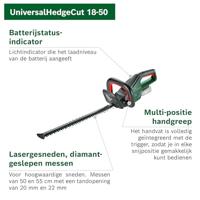 Bosch Home and Garden UniversalHedgeCut 18-50 Heggenschaar Accu Zonder accu 18 V Li-ion - thumbnail