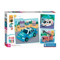 Clementoni legpuzzel super color vierkant hulpdiensten, 3x48st. - thumbnail