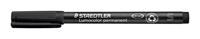 Staedtler Lumocoler 313, OHP-marker, permanent, 0,4 mm, etui van 4 stuks in geassorteerde kleuren - thumbnail