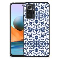 Xiaomi Redmi Note 10 Pro Bloemen Hoesje Flower Blue - thumbnail