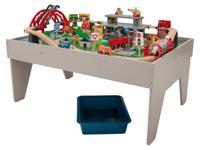 lupilu Houten speeltafel met treinset - thumbnail