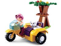 Sluban Motorcycle with Sidecar (Girl's Dream) bouwstenen set - thumbnail