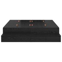 Opbergbedframe Zwart eiken 236.5 x 160 x 31.5 cm Bewerkt hout - thumbnail