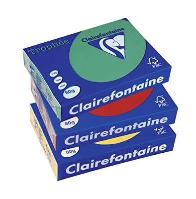 Clairefontaine Trophée Pastel, gekleurd papier, A3, 80 g, 500 vel, fluo roze - thumbnail