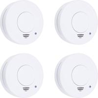 Smartwares FSM-11514 Rookmelder Set van 4 stuks Incl. batterij (5 jaar) werkt op batterijen (Ø x h) 100 mm x 35 mm - thumbnail