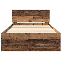 Bedframe met Hoofdeinde Oud Hout 100 x 200 cm Bewerkt hout - thumbnail