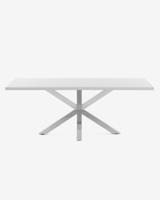Kave Home Eettafel 'Argo' Melamine, 180 x 100cm, kleur Wit - thumbnail