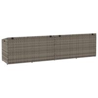 Tuinbox 220x50x58 cm poly rattan grijs - thumbnail