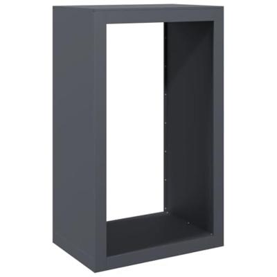 Haardhoutrek 60x40x100 cm staal antracietkleurig