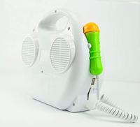 X4 Tech Bobby Joey CD-speler voor kinderen CD, SD, USB Incl. karaoke-functie, Incl. microfoon Wit, Groen - thumbnail