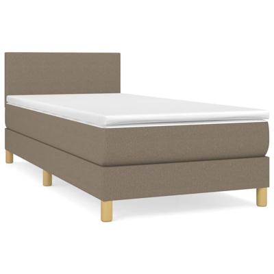 Boxspring met matras stof taupe 100x200 cm
