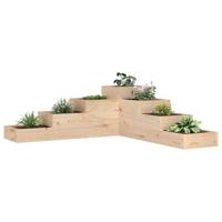 VidaXL Plantenbak 4-laags 106x104,5x36 cm massief grenenhout - thumbnail