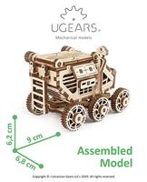 Ugears bouwpakket Mars Buggy 9 x 6,5 x 7 cm hout bruin 96 delig - thumbnail