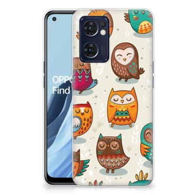 OPPO Reno 7 5G | Find X5 Lite | TPU Hoesje | Vrolijke Uilen