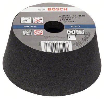 Bosch Accessories 1608600241 Schuurkom, conisch-steen/beton 90 mm, 110 mm, 55 mm, 60 Bosch Power Tools 1 stuk(s) Bosch Accessories 1608600241 Schuurkom, conisch-steen/beton 90 mm, 110 mm, 55 mm, 60 Bosch Power Tools 1 stuk(s)