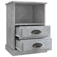 Nachtkastjes 2 st 43x36x60 cm betongrijs - thumbnail