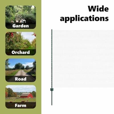 VidaXL Hek met paal groen 1,6 x 10 m staal en pvc