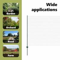 VidaXL Hek met paal groen 1,6 x 10 m staal en pvc - thumbnail