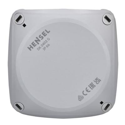 Hensel 62000003 Verdeeldoos Halogeenvrij, Verzegelbaar (l x b) 104 mm x 104 mm 1 stuk(s)
