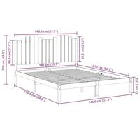 Bedframe extra lang zonder matras massief hout 140x210 cm - thumbnail