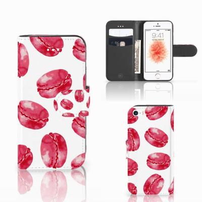 Apple iPhone 5 | 5s | SE | Book Cover | Pink Macarons