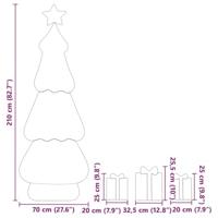 Verlichte Kerstboom met 3 Cadeau Dozen 2D Warm Wit 210 cm - thumbnail