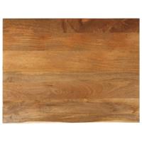 Tafelblad met natuurlijke rand 110x80x3,8 cm massief mangohout - thumbnail