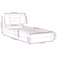 Bedframe zonder matras 90x190 cm stof lichtgrijs - thumbnail