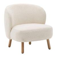Kave Home Fauteuil 'Ulit' Bouclé, kleur Wit - thumbnail
