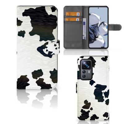 Xiaomi 12T | 12T Pro | Telefoonhoesje | Met pasjeshouder | Koeienvlekken