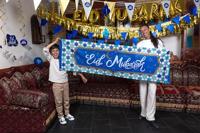 Banner Eid Mubarak Blauw (50x180cm) - thumbnail