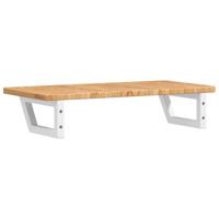 Badkamer wandschap staal en massief eikenhout - thumbnail