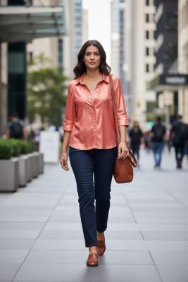 Zip73 Blouse Cut-out W25/200/04/850 Blouse 850 Metallic Coral