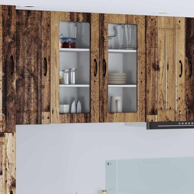 Keukenkast 2 pcs Oudhout 40 x 31 x 80 cm Bewerkt hout