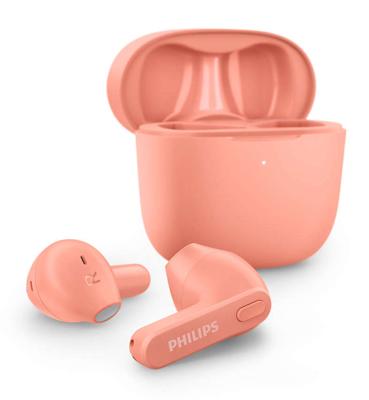 Philips TAT2236PK/00 Draadloze Oordopjes, In-Ear zonder Ear Tips, Oplaadcase, Water- en Zweetbestendig, Bluetooth, 18 Uur Speeltijd, Ingebouwde Microfoon, Slank Ontwerp, Comfortabele Pasvorm, Roze
