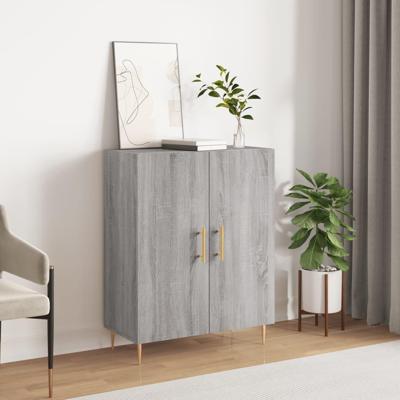 Dressoir 69,5x34x90 cm bewerkt hout grijs sonoma eikenkleurig