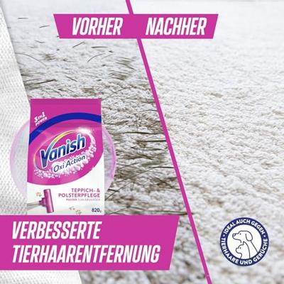 Vanish - Oxi Action Tapijt & Stoffering Reiniger - 820g Vanish - Oxi Action Tapijt & Stoffering Reiniger - 820g