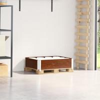 VidaXL Palletopzetrand 80x60 cm massief grenenhout bruin - thumbnail